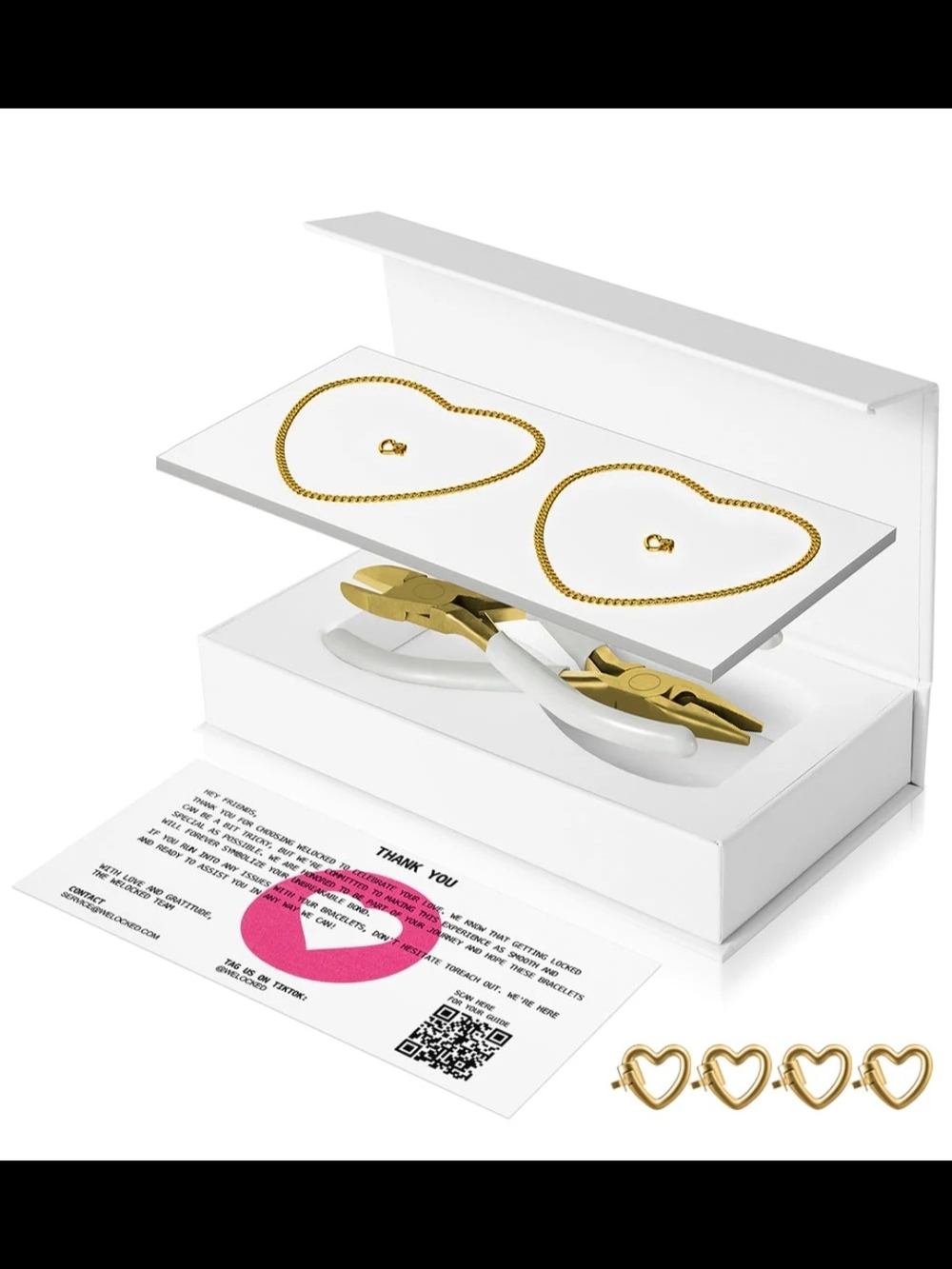 WeLocked Permanent Bracelet Kit. DIY Set. Gold NEW SEALED IN BOX